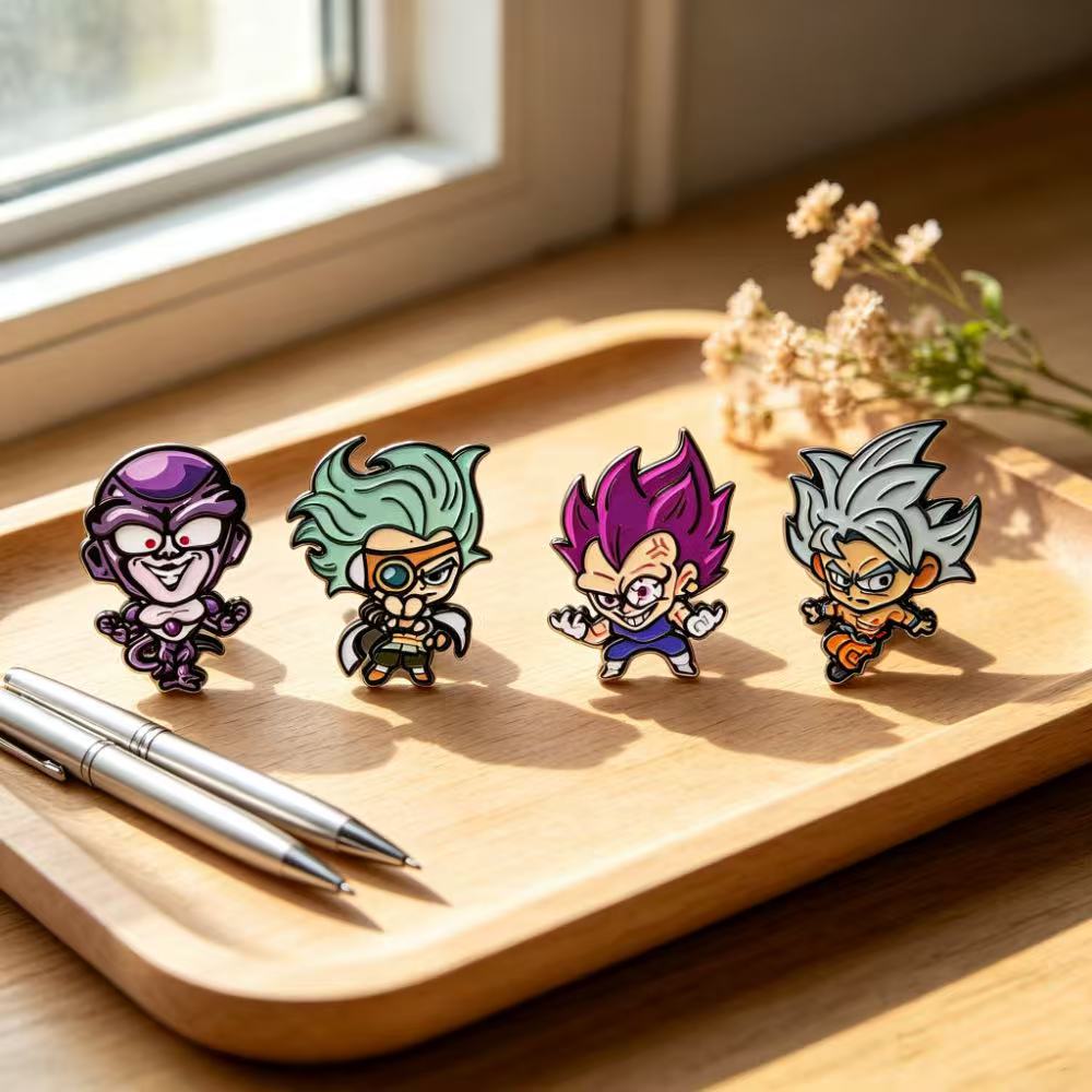 Embroidery Reddit - 4Pcs Chibi Anime Warrior Enamel Lapel
