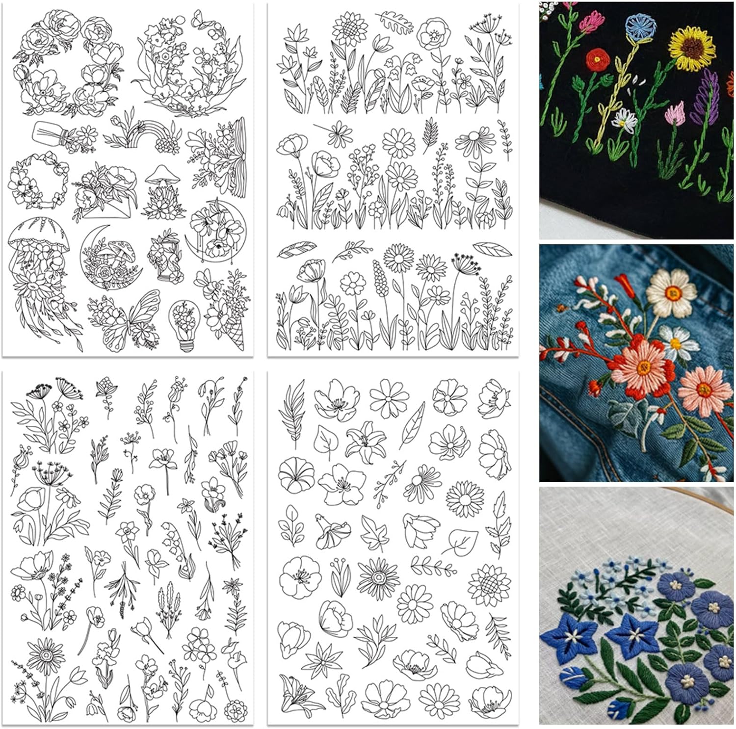 4 Sheets Water Soluble Embroid - Embroidery Meaning ulasan dan harga