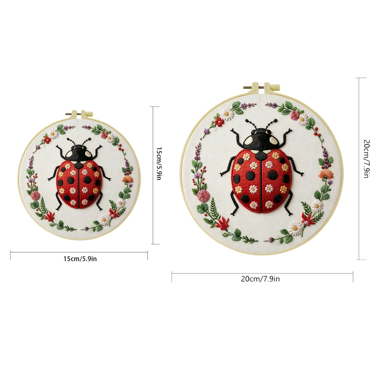 1Set Diy Embroidery Kit For Be - Embroidery Lady Bug ulasan dan harga