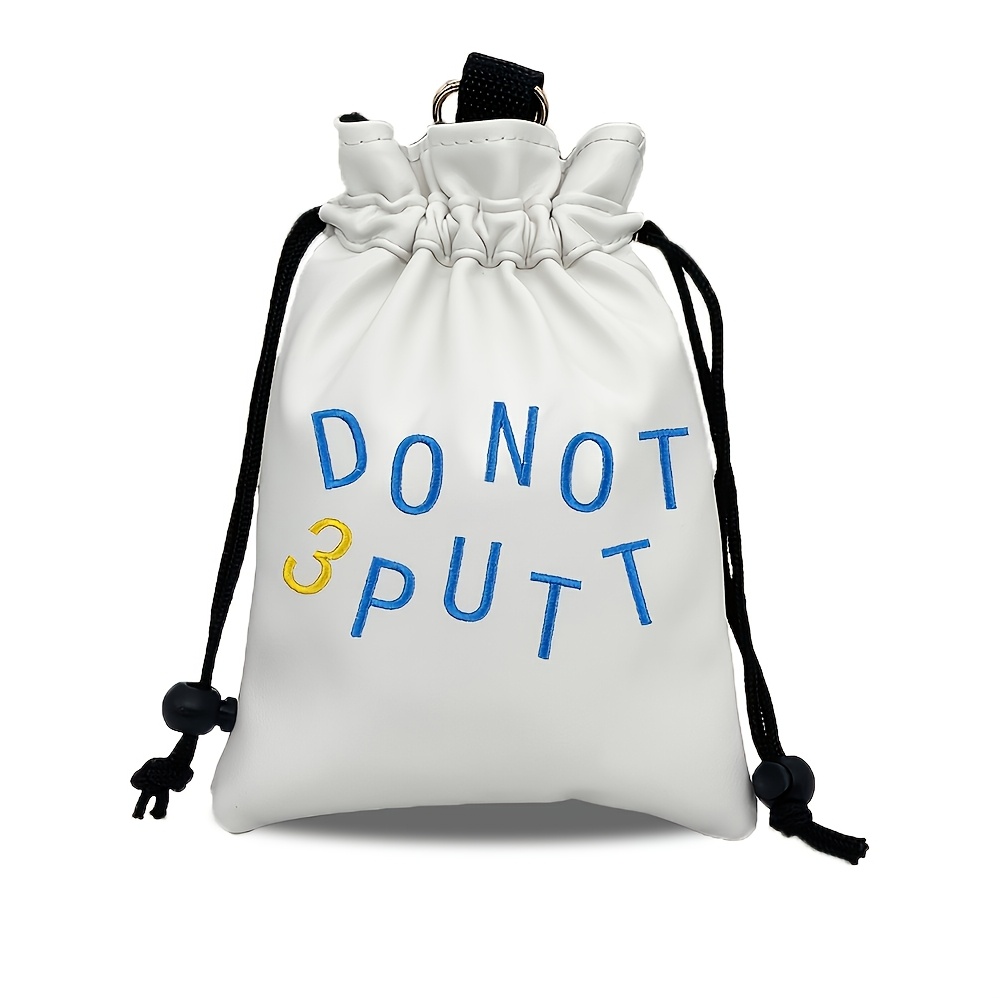 1pc Golf Ball Bag, PU Material - Embroidery Bag ulasan dan harga